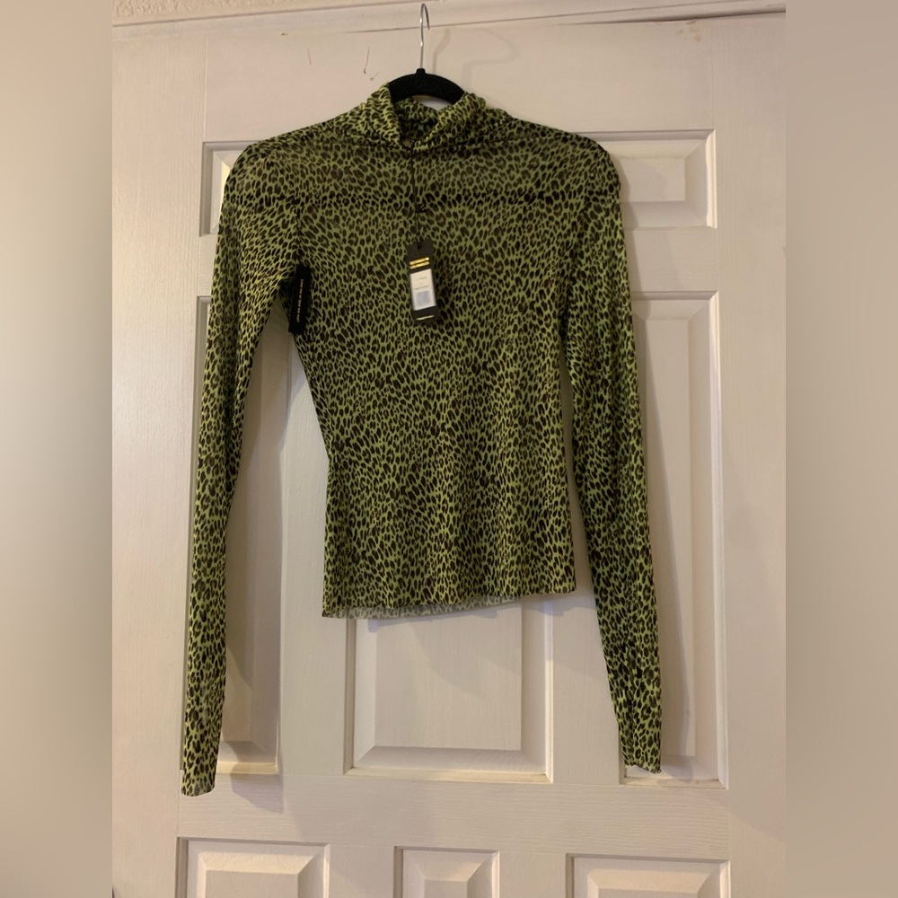New AFRM mesh tutle neck top